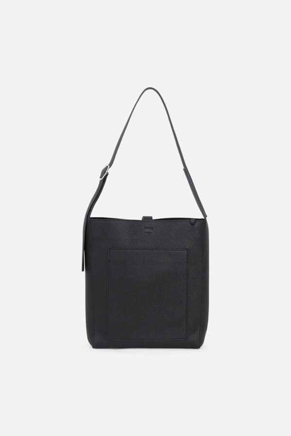 BRIO BUCKLE BAG IN ITALIAN CALFSKIN BLACK - Image 2