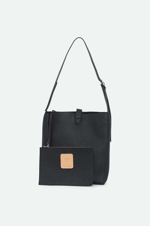 BRIO BUCKLE BAG IN ITALIAN CALFSKIN BLACK - Image 4