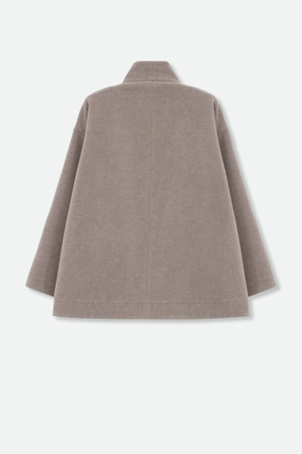 ELENA ITALIAN VIRGIN WOOL & GOOSE DOWN TWO PIECE COAT SET IN TAUPE - Image 5