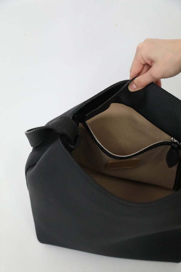 BEAU BAG IN ITALIAN CALFSKIN MOCHA DARK BROWN - Image 4